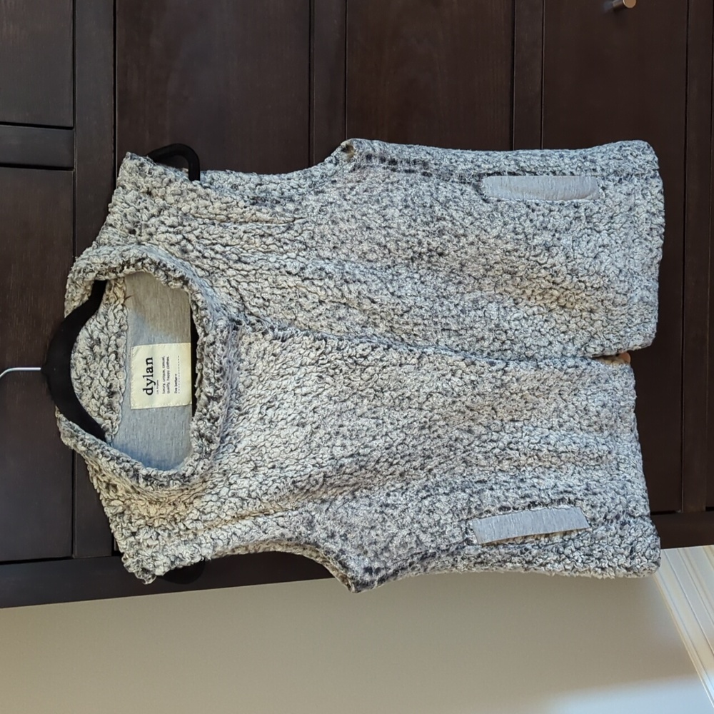 Fuzzy Gray Vest